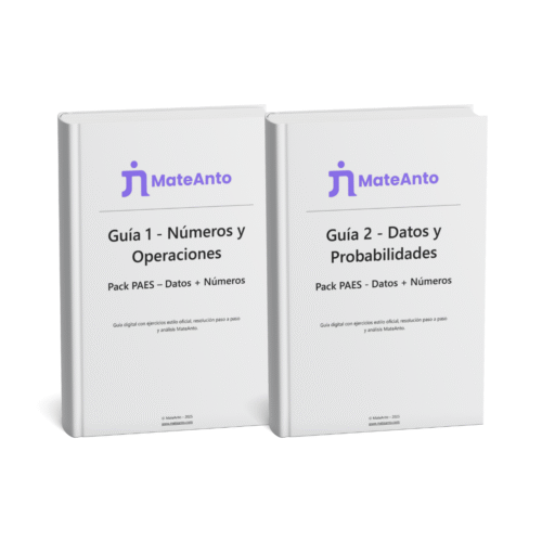 Pack PAES MateAnto con las guías de Números y Datos.