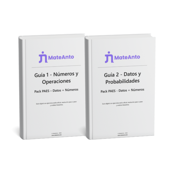 Pack PAES MateAnto con las guías de Números y Datos.
