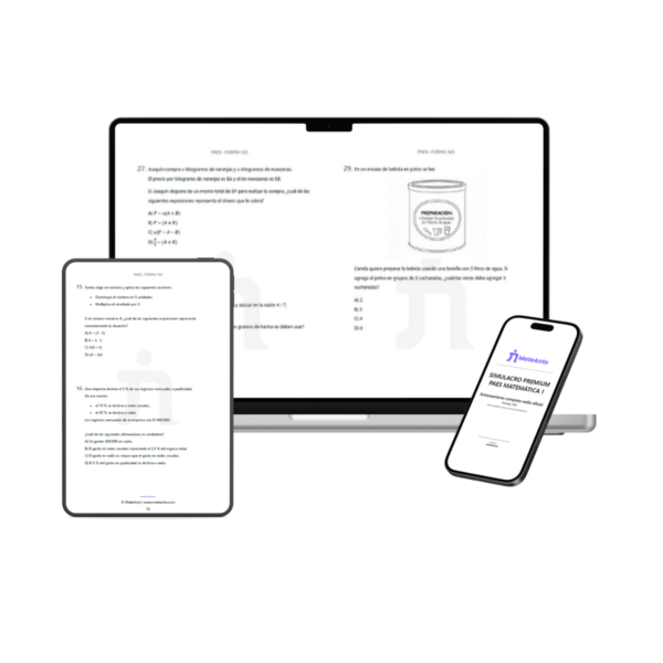 simulacro-premium-paes-matematica-1-forma-103-multidispositivo.jpg Simulacro Premium PAES Matemática 1 Forma 103 de MateAnto en computador, tablet y celular.