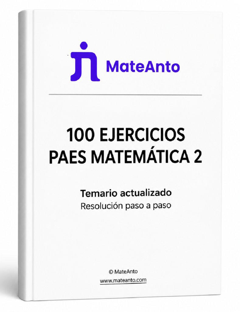Libro 100 Ejercicios PAES M2 – Serie A | MateAnto (Descarga inmediata)