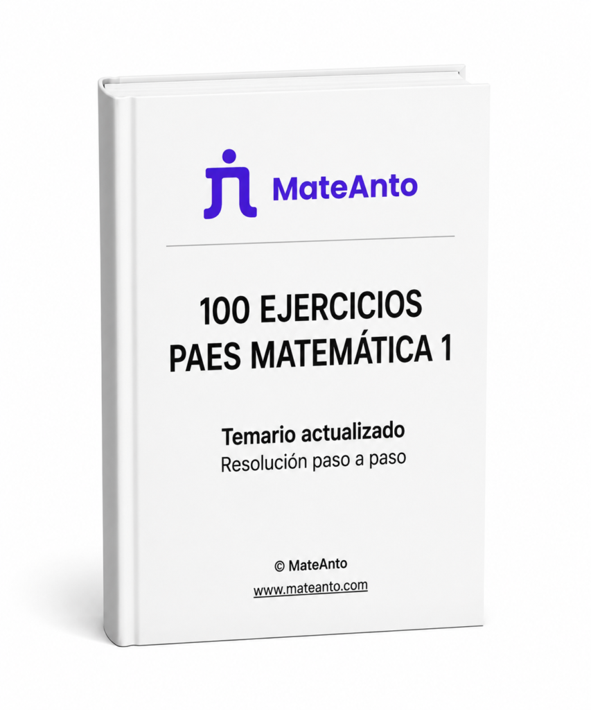 Libro 100 Ejercicios PAES M1 – Serie A | MateAnto (Descarga inmediata)