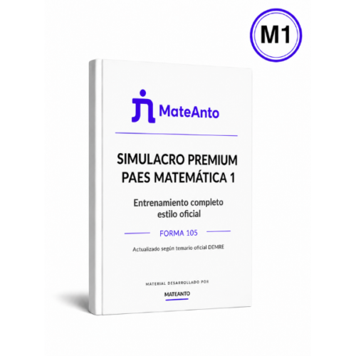 Ensayo Premium PAES Matemática 1 - Forma 105